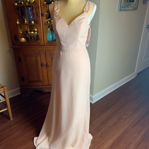 Christina Wu full length bridesmaid/prom, formal Blush color Size 2. Brand new